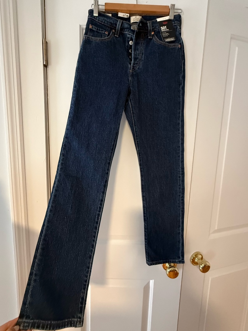 NWT Levi’s Premium 501 Original Dark Wash Jeans 25x30
